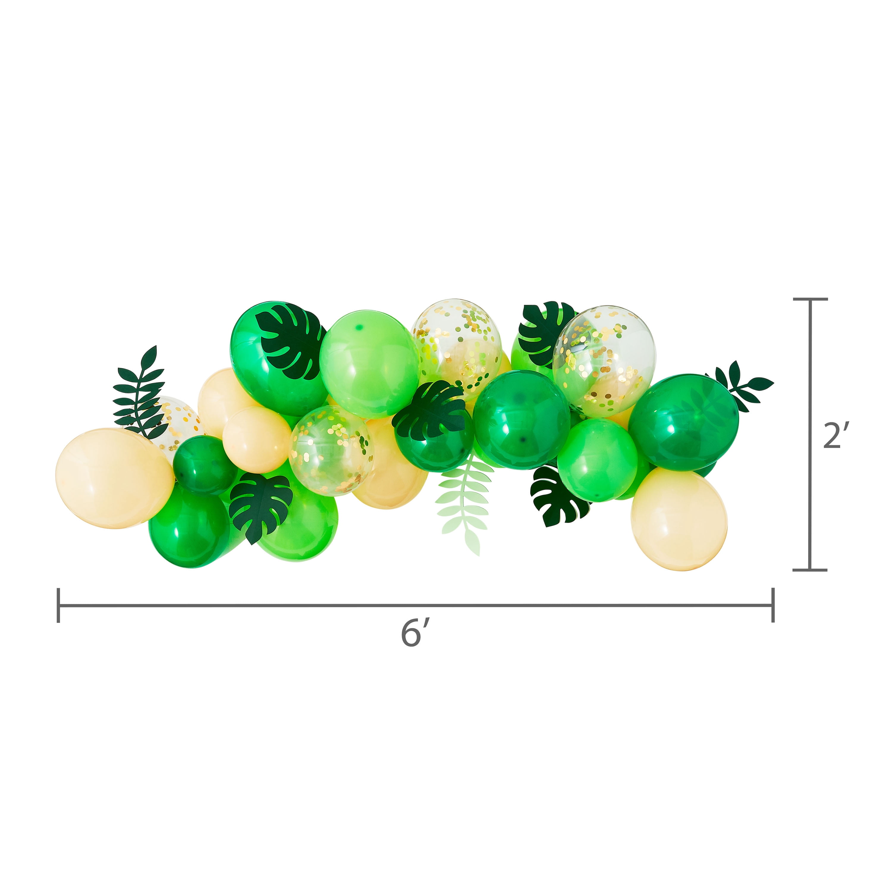 Multicolor Jungle Party Balloon Garland, 40 Pieces, by Way To Celebrate
