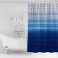 thumbnail image 4 of Small Stall Shower Curtain 36x72 Inch Narrow Half Size Blue Pink Ombre Bath Curtains Bathroom Decor Gradient Abstract Stripes Texture Waterproof Fabric Shower Curtain Set with Hooks 36 Inch, 4 of 6