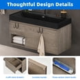 thumbnail image 2 of Uforic Wall Mounted Bathroom Vanity with Sink, 36 Inch Bathroom Sink Storge Cabinet with Drain, Sepia, 2 of 6