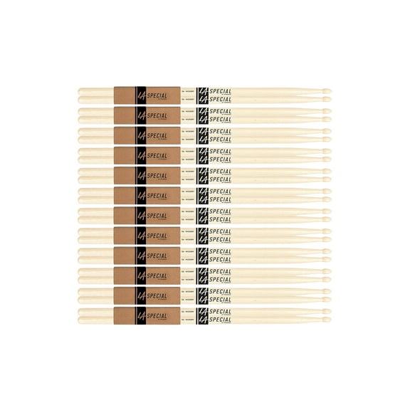 12 PACK Promark LA Special 5A Wood Tip Drumstick, LA5AW-12