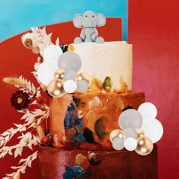 MERRYHAPY 1 Set Elephant Cake Decorations Balls for Animal Cake Toppers with Assorted Color DIY Design