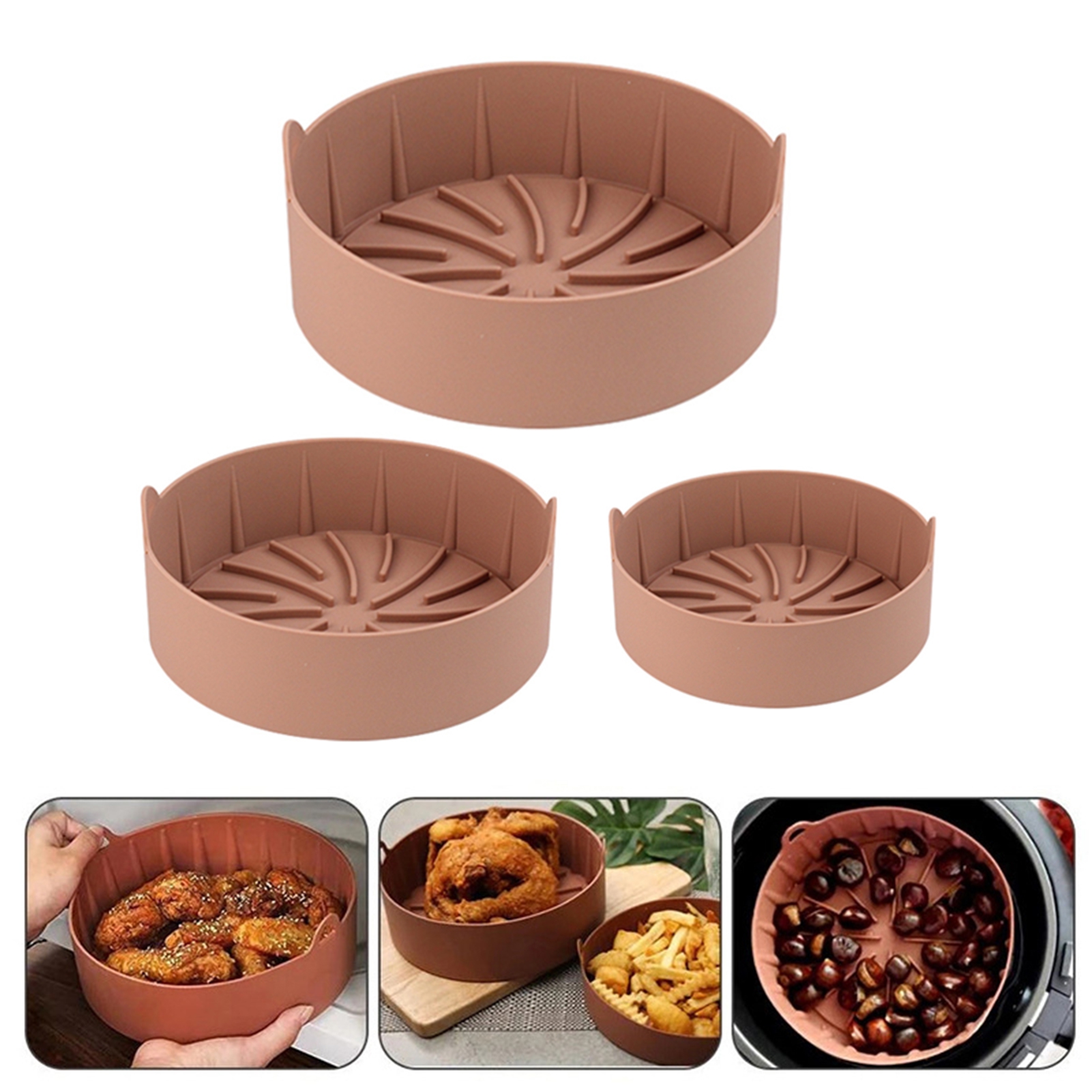 Non Stick Air Fryers Mat Oilresistant Silicone Pizza Bread Air Fryers