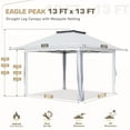 thumbnail image 4 of EAGLE PEAK 13 x 13 ft Pop-Up Gazebo Tent Instant w/ Mosquito Netting，Outdoor Gazebo Canopy Easy Set-up Folding Shelter (White), 4 of 10