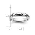 thumbnail image 3 of Sterling Silver Enameled Live Laugh Love Band Ring, 3 of 4