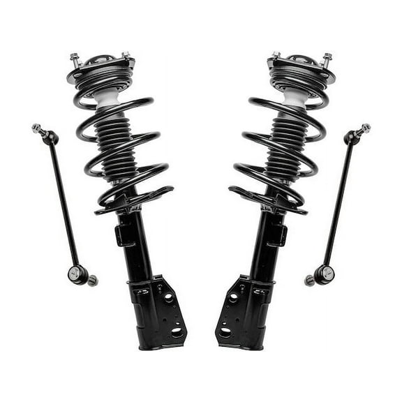 Front Strut Coil Spring Assembly and Sway Bar Link Kit - 4 Piece - Compatible with 2007 - 2016 GMC Acadia 2008 2009 2010 2011 2012 2013 2014 2015
