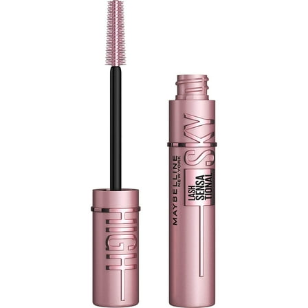 Maybelline Sky High Volumizing, Buildable, Lengthening Mascara Makeup, Defining, Curling, Multiplying, Washable Very Black, 0.2 fl oz
