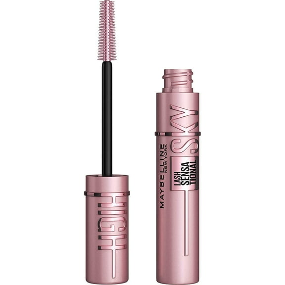 Maybelline Sky High Volumizing, Buildable, Lengthening Mascara Makeup, Defining, Curling, Multiplying, Washable Very Black, 0.2 fl oz