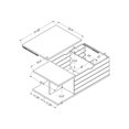 thumbnail image 4 of Furniture of America Wiley Rustic Wood Storage Coffee Table in Cappuccino, 4 of 5