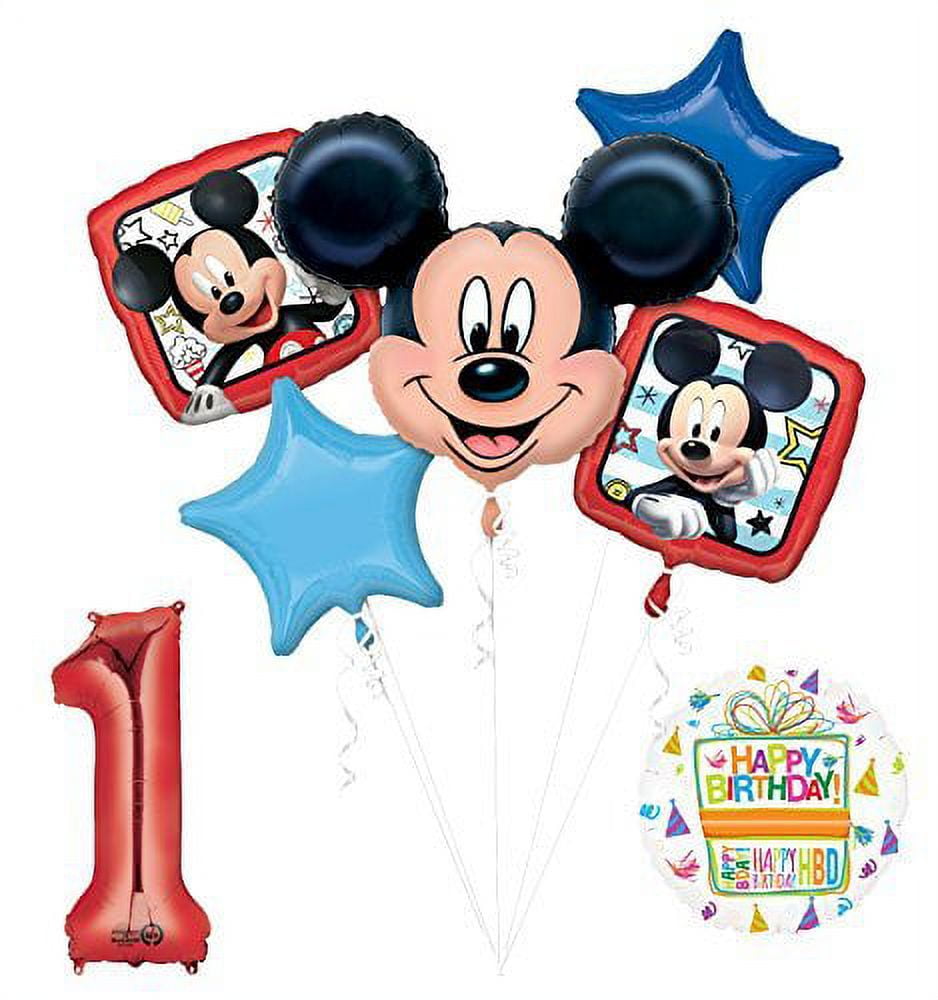 NEW Mickey Mouse 3rd Birthday Party Supplies Balloon Bouquet