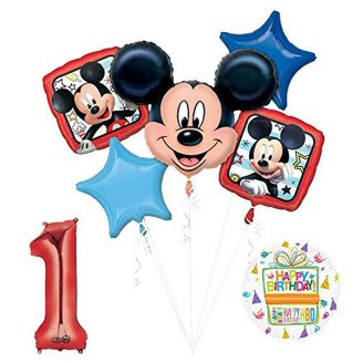 Mickey and Minnie Mouse Full Body 4th Birthday Supershape Balloon