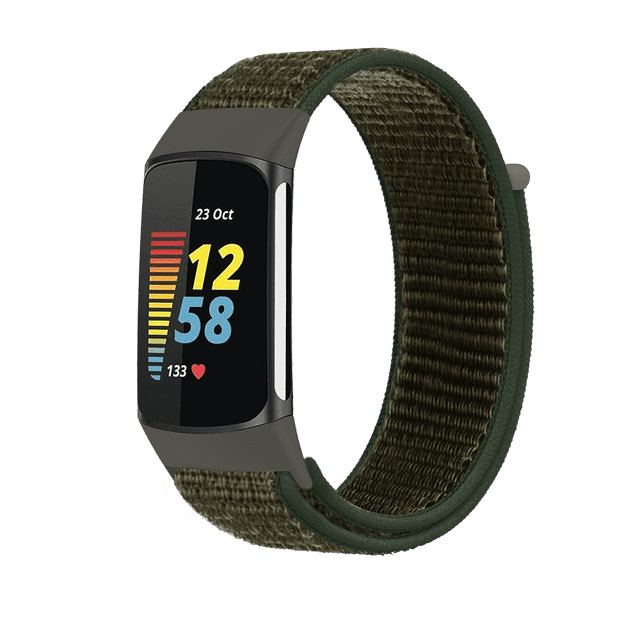 Nylon Loop Strap For Fitbit Charge 5 Original Smart Sports Comfortable Bracelet Correa For Fitbit Charge 5 Breathable Wristband Army green For Fitbit Charge 5