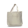 thumbnail image 2 of Deluxe Heavy Cotton Canvas Large Tote Bag (Natural) (Single), 2 of 3