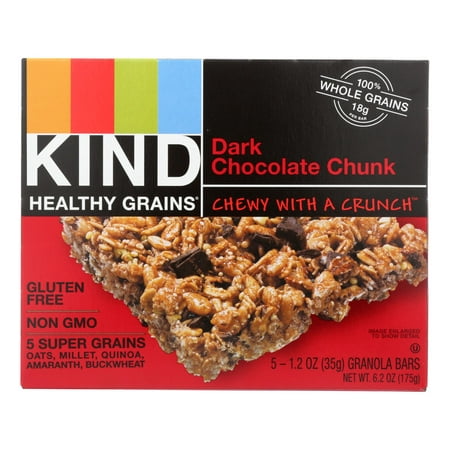 Kind Healthy Grains Granola Bars Gluten Free Dark Chocolate Chunk 5 Bars