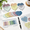 Heart Morandi, variant on Round Morandi 800 Count Transparent Round Sticky Notes with Marker Pen