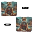 thumbnail image 2 of Uemuo Pond Meditating Tiger Print Compact Portable Pocket Makeup Mirror - Leather Cover, Elegant Travel Cosmetic Mirror for Purse, Pocket, and Handbag-Square, 2 of 9