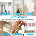 thumbnail image 4 of Tension Curtain Rod 12-20inches Small Tension Rods White Adjustable Spring Tension Curtain Rods 2 Pack Mini Curtain Rod Short for Cupboard Closet Rod Kitchen Drawers No Drill Cupboard Cabinets, 4 of 6