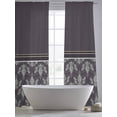 thumbnail image 5 of Boho Purple Flower Sheer Curtains 84 Inch Length 2 Panels Set Window Treatments, Abstract Bohemia Pesley Floral Rod Pocket Semi Curtains for Living Room/Bedroom/Kitchen Décor, 104"W x 84"L, 5 of 7