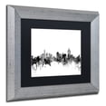 thumbnail image 4 of Trademark Fine Art "Cincinnati Ohio Skyline B&W" Canvas Art by Michael Tompsett, Black Matte, Silver Frame, 4 of 4