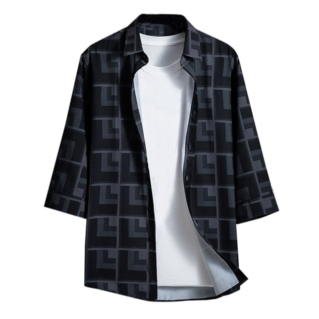 Chemises pour Hommes, Shorts pour Hommes, Chemise Formelle à Imprimé Coloré Col Rabattu Blouse Chemise Manches Courtes Col Rabattu Blouse Chemise, Shorts Courts pour Hommes, Chemise pour Hommes