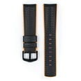 thumbnail image 2 of Hirsch Ayrton Leather Watch Strap - Orange - L - 20mm - Black Buckle - Natural Rubber, 2 of 9