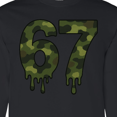 thumbnail image 4 of Inktastic Camouflage Number 67 Drip Pattern Long Sleeve T-Shirt, 4 of 5