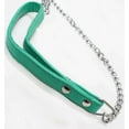 thumbnail image 3 of 4' Chain Link Dog Leash Leather Handle Pet Walking Tool, 3 of 4