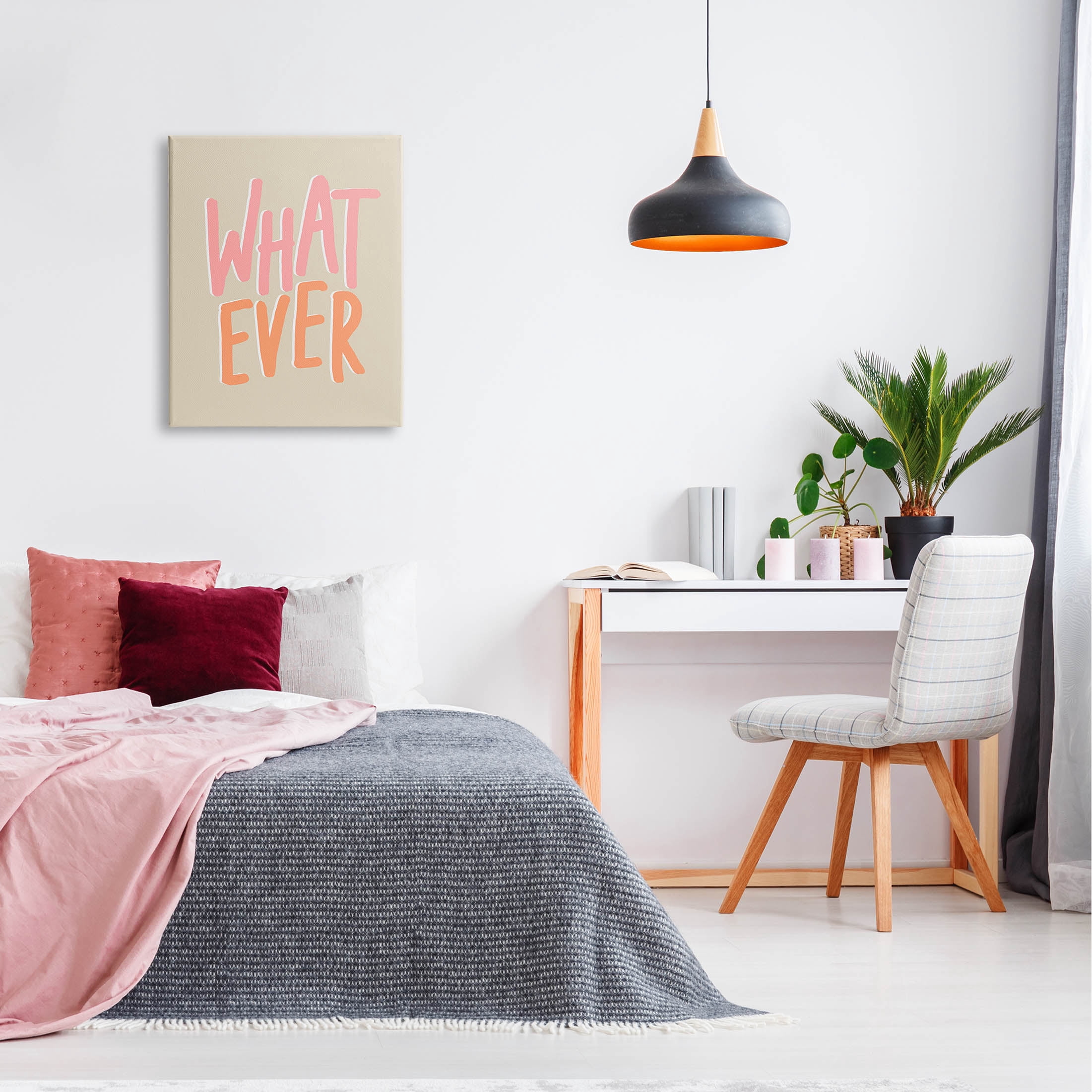 Stupell Industries Whatever Playful Casual Text Graphic Art Gallery Wrapped Canvas Print Wall Art, Design by Sundance Group