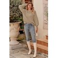 thumbnail image 6 of DOPI Women's Pullover Sweater Casual Long Sleeve Crewneck Loose Chunky Knit Jumper Tops, 6 of 8