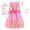 Long Sleeved Pink Dress and Accessories, variant on Wanke Princess Dress up Birthday Party Fairy Pink Costume for Toddler/Little Girls