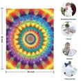 thumbnail image 4 of Colorful Rainbow Tie Dye Spiral Pattern Blanket,Comfortable Soft Flannel Throw Blanket,All Season,Warm Lightweight Blankets for Sofa Bed Couch Living Room Chair,30"x40", 4 of 4