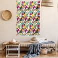 thumbnail image 2 of Birds Tapestry, Futuristic Design of Contrast Colored Toucan Cockatoo Parrot Flamingo and Pelican, Wall Hanging for Bedroom Living Room Dorm Decor, 40W X 60L Inches, Multicolor, by Ambesonne, 2 of 5
