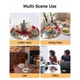 thumbnail image 2 of 13 Inch Round Placemats Set of 4, Red Christmas Snowman Non Slip Heat Insulation PP Table Mats, Xmas Tree Snowflake Botanical Washable Place Mats for Kitchen Dining Party Table Decor, 2 of 7