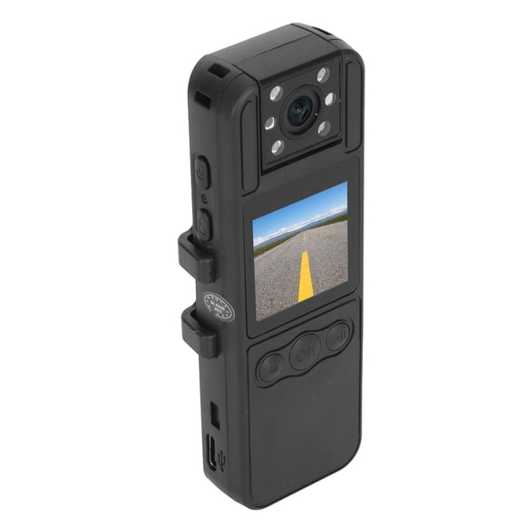 Grabadora De Vídeo Portátil, Grabadora De Vídeo Con Clip Trasero, Rotación De 180 Grados, 1920 X 1080, 670 MAh, Grabación Mientras Se Carga Para Ciclismo