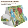 thumbnail image 4 of Iauyy Foldable Binder Clipboard, Waterproof & Scratch-Resistant, Dual Metal Clips, Holds 80 Sheets, 1 Pack,A Vibrant Farm, 4 of 8