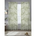 thumbnail image 3 of Sheer Curtains 84 inches Long 2 Panels Set Translucent Ginkgo Leaves Realistic Plant Green Background Sheer Window Curtain Rod Pocket Voile Drapes for Living Room/Bedroom, Each 52" W x 84" L, 3 of 7