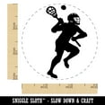 thumbnail image 2 of Lacrosse Player with Stick and Ball Self-Inking Rubber Stamp Ink Stamper - Black Ink - Small 3/4 Inch, 2 of 7
