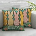 thumbnail image 3 of PHYHOO Pillow Covers, Hello Peeps Green Pink Decorative Farmhouse Throw Pillowcases for Home Sofa Couch Decoration, 3 of 5