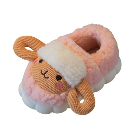 

MQLKF Children Kids Cartoon Cotton Slippers Girls Boys Memory Foam Comfy House Slippers Warm Shoes Indoor Cozy Warm Girls Slipper