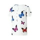 thumbnail image 3 of VISgogo Blusa Femenina, Patrones Estampados Camisa de Manga Corta Tops Casuales con Botones para Primavera Verano, S/M/L/XL/XXL VISgogo  moda, 3 of 9