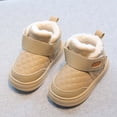 thumbnail image 2 of Toddler Boots Winter Girls Water Resistant Thermal Insulated Ankle Booties Solid Color Short Boots Outdoor Play Footwear for Toddler Kids Cold Weather Girls Winter Boots Khaki 4.5 Years-5 Years, 2 of 7
