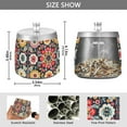 thumbnail image 2 of Yayeee Ashtray with Lid for Cigarette Smokeless Stainless Steel Home Ash Holder, Colorful Floral Pattern, 2 of 7