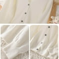 thumbnail image 4 of Kids Cardigan Jacket Boy Girl Buttons Soft Knitted Sweaters Button Down Knit Jackets White 5-6 Years, 4 of 6