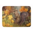 thumbnail image 1 of Carolines Treasures BDBA0097RUG Grey Squirrel in Fall Leaves Machine Washable Memory Foam Mat, 1 of 4