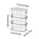 thumbnail image 3 of Especiero de plástico transparente con compartimentos divididos | Organizador de cocina de 15 x 12 x 8 cm para condimentos, sal, pimienta y azúcar | Tapa hermética con asa, 3 of 6