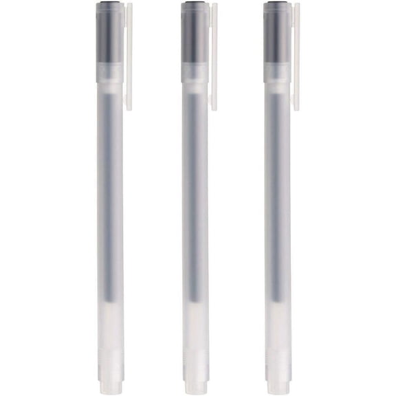 Gel Ink Ballpoint Pen Black 0.38mm Fine Point Smooth Writing Japan Import Pack of 3