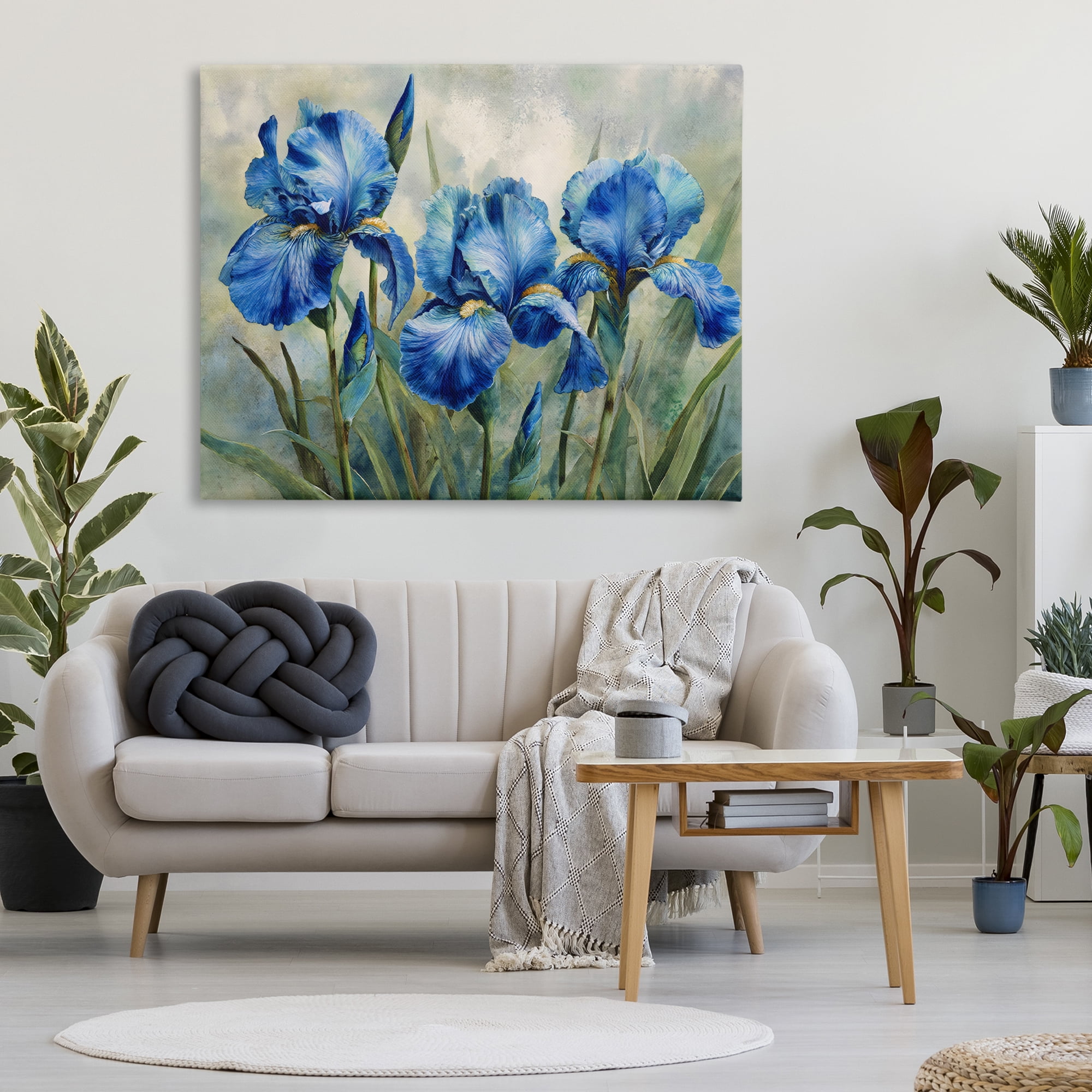 Stupell Industries Drawn Blue Iris Flowers Canvas Wall Art, design by Franklyn Gregory