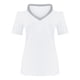 thumbnail image 2 of Gibobby Camisa Elegante Para Mujer Blusa de manga corta de color sólido con cuello en V y hombros descubiertos para mujer de verano（Blanco， M), 2 of 4