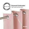thumbnail image 3 of Deconovo Silver Foil Printed Blackout Curtains Energy Efficient, Coral Pink, 52W x 45L Inch, Thermal Insulated Window Treatment Drapes, 2 Panels, 3 of 5