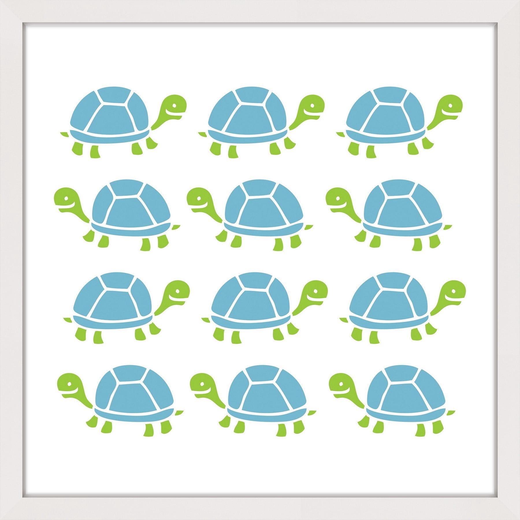 Marmont Hill "Turtle Stamp" by Shayna Pitch Framed Painting Print