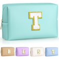 thumbnail image 1 of Bolsa de maquillaje TOPEAST Preppy Stuff para niñas, impermeable, azul, 1 of 7